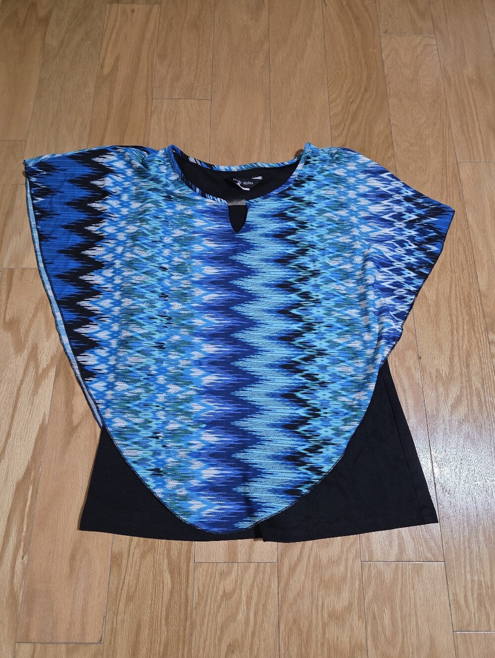 Brody Myles Blue Top Poncho Style Women's Size Medium